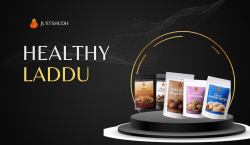 JustShudh Healthy Sugar Free Laddu Sampler Pack (5 Flavours x 100g) | Seed, Dry Fruit & Chocolate Laddus Combo Box, 1