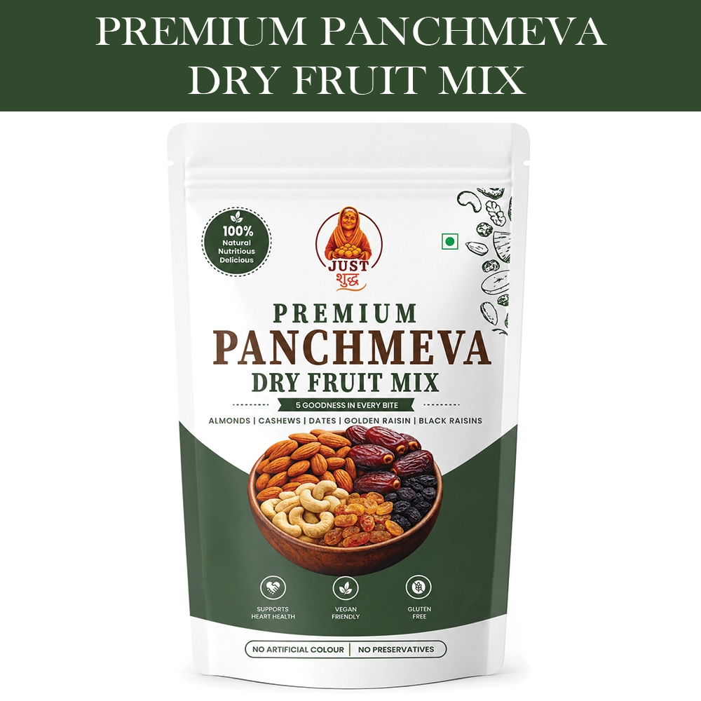 JustShudh Premium Panch Mewa dry fruit mix — vegan friendly, gluten free